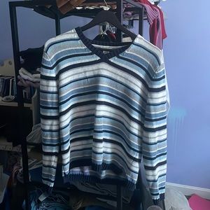 Selling a stripped blue and white sweater